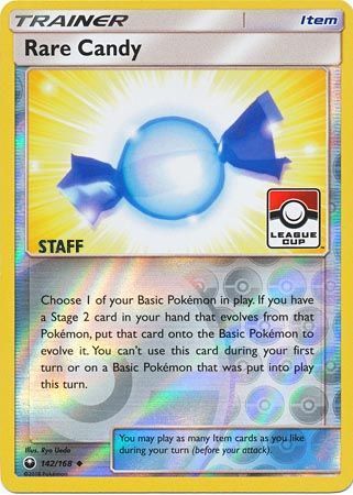 Rare Candy (142/168) (League Promo Staff) [Sun & Moon: Celestial Storm] | Red Riot Games CA