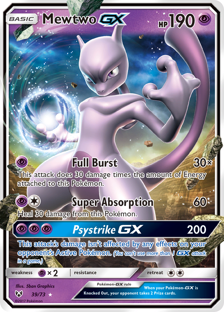 Mewtwo GX (39/73) [Sun & Moon: Shining Legends] | Red Riot Games CA
