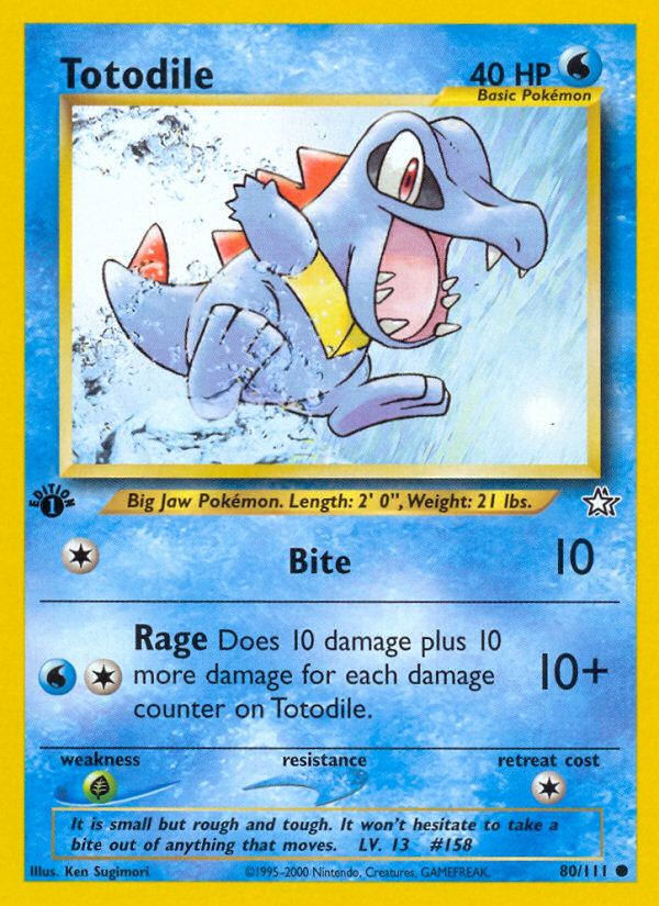 Totodile (80/111) [Neo Genesis 1st Edition] | Red Riot Games CA