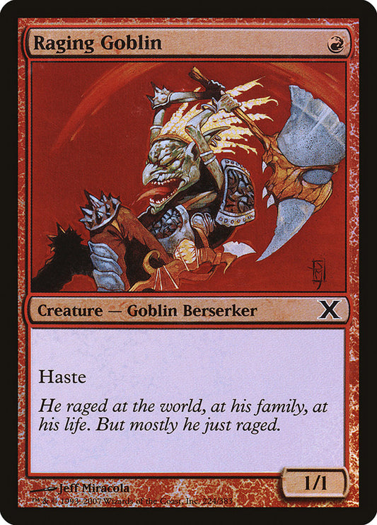 Raging Goblin (Premium Foil) [Tenth Edition]