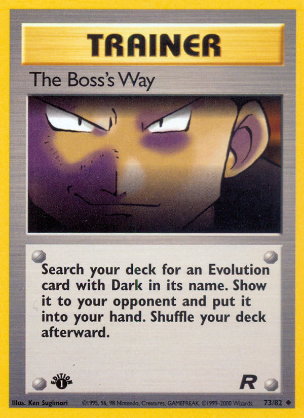 The Boss's Way (73/82) [Team Rocket 1st Edition] | Red Riot Games CA