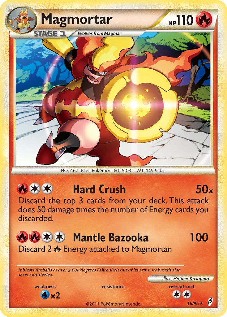 Magmortar (16/95) (Theme Deck Exclusive) [HeartGold & SoulSilver: Call of Legends] | Red Riot Games CA