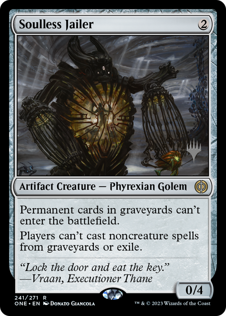 Soulless Jailer (Promo Pack) [Phyrexia: All Will Be One Promos] | Red Riot Games CA