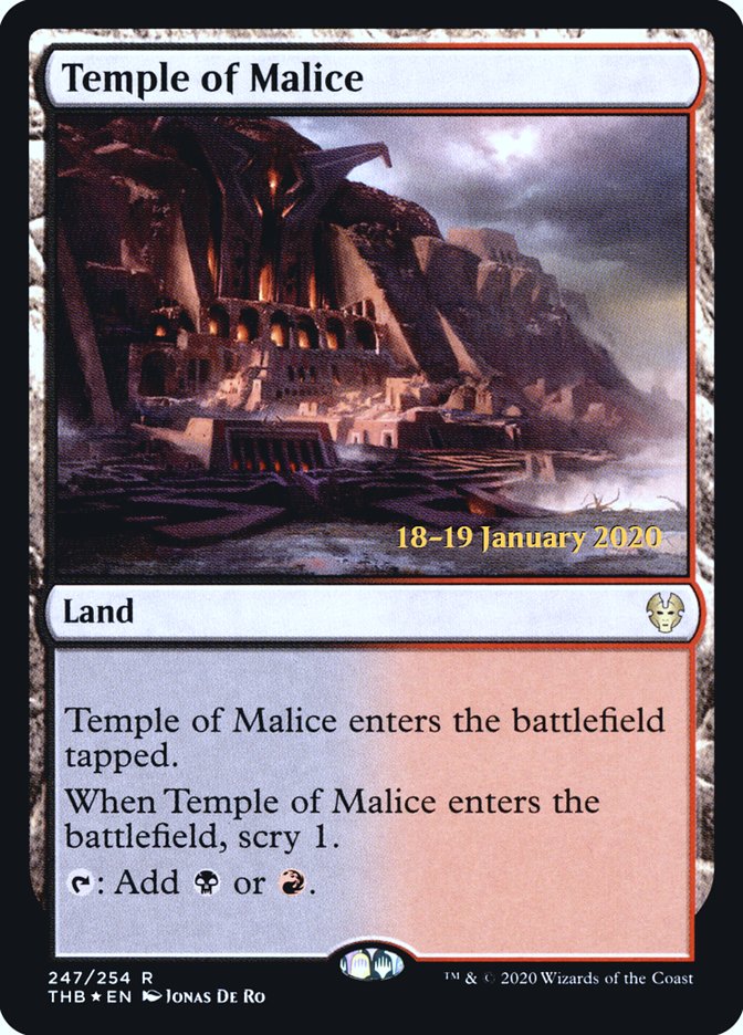 Temple of Malice [Theros Beyond Death Prerelease Promos] | Red Riot Games CA