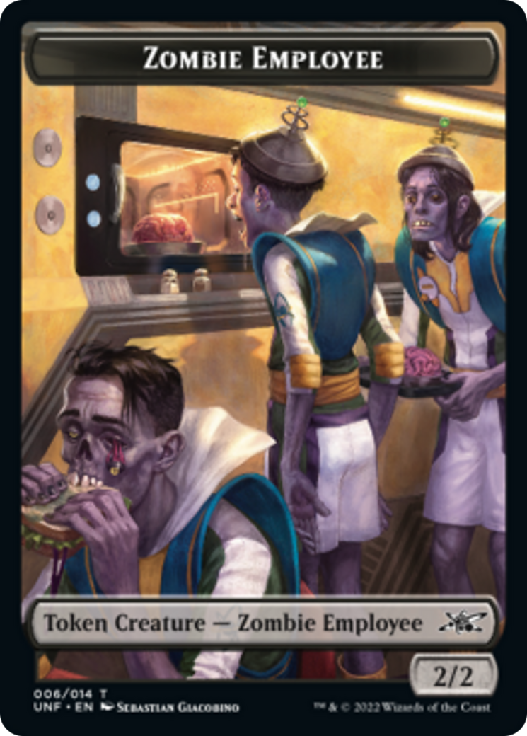 Zombie Employee // Treasure (013) Double-Sided Token [Unfinity Tokens] | Red Riot Games CA