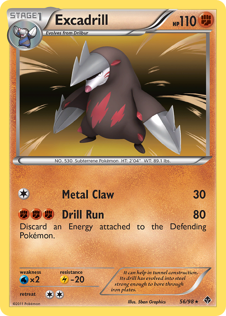 Excadrill (56/98) [Black & White: Emerging Powers] | Red Riot Games CA