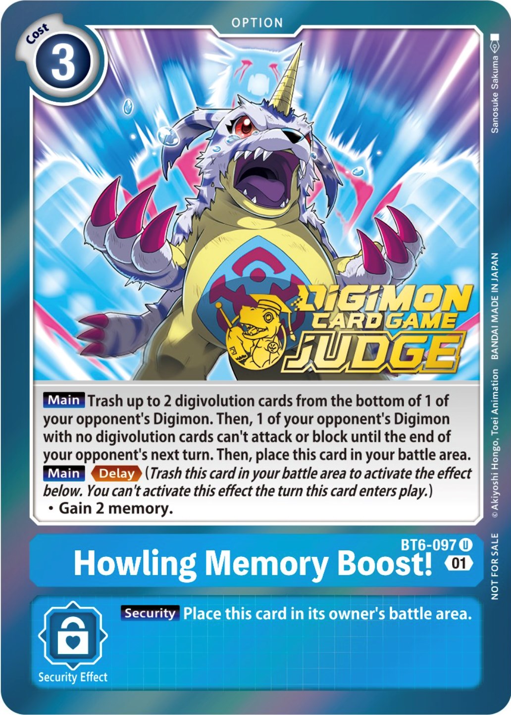 Howling Memory Boost! [BT6-097] (Judge Pack 3) [Double Diamond Promos] | Red Riot Games CA