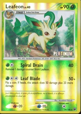 Leafeon (24/100) [Burger King Promos: 2009 Collection] | Red Riot Games CA