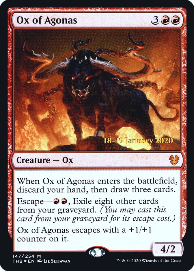 Ox of Agonas [Theros Beyond Death Prerelease Promos] | Red Riot Games CA