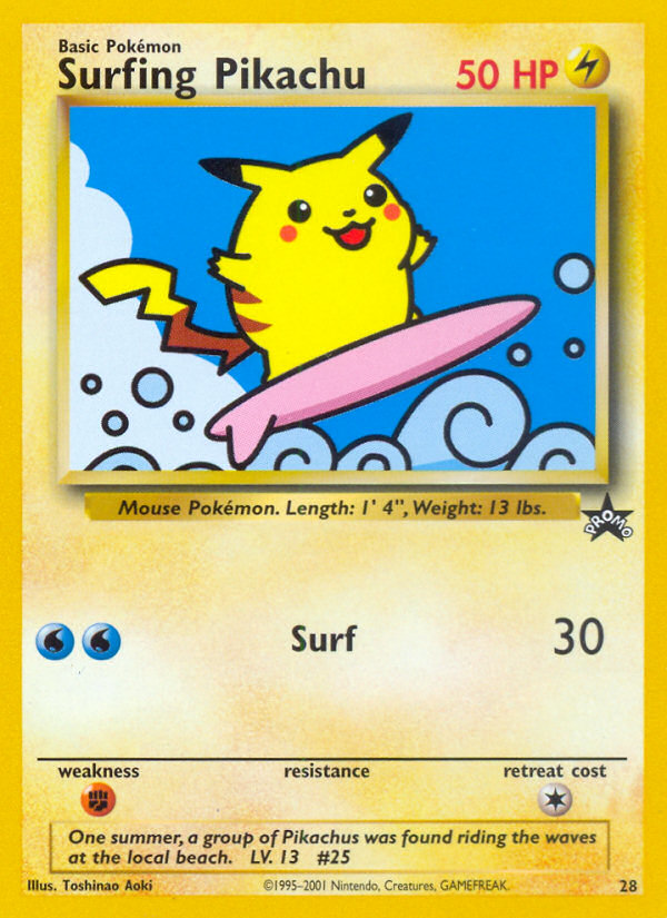 Surfing Pikachu (28) [Wizards of the Coast: Black Star Promos] | Red Riot Games CA