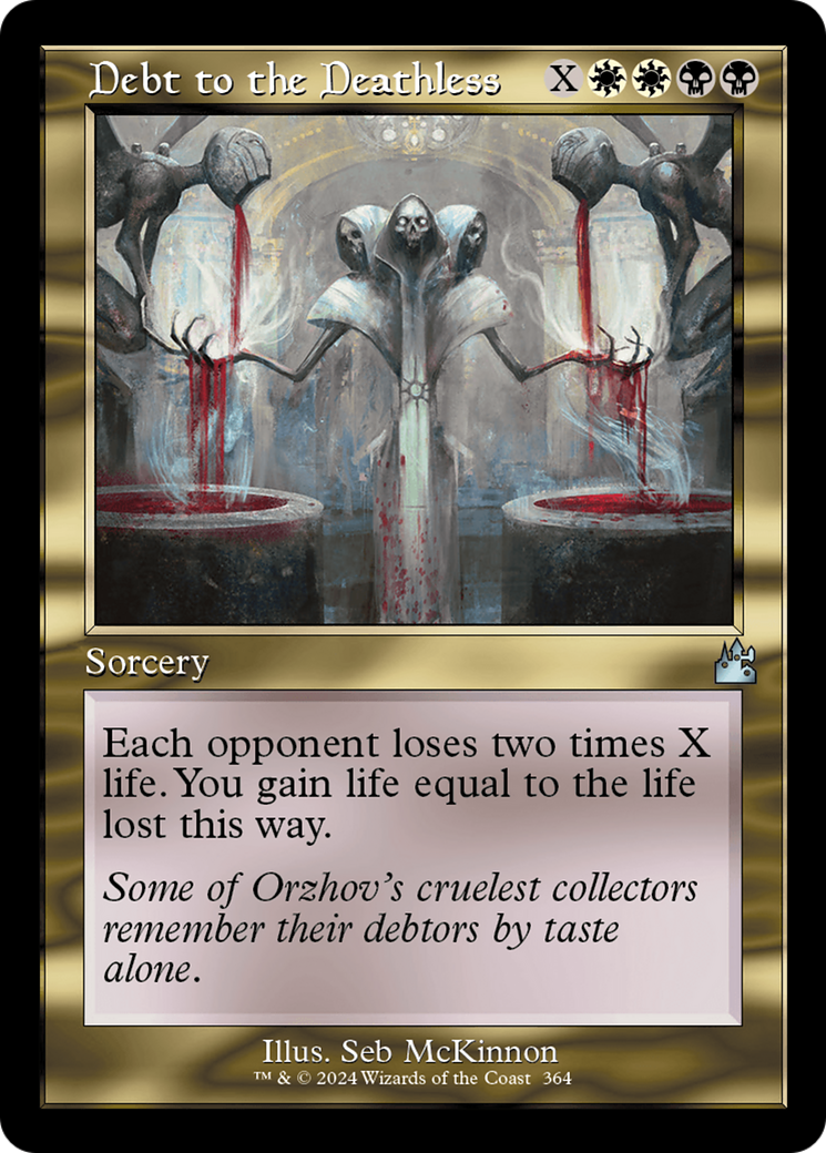 Debt to the Deathless (Retro Frame) [Ravnica Remastered] | Red Riot Games CA