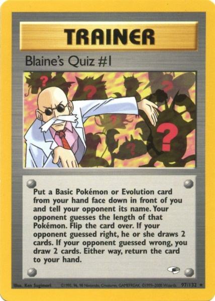 Blaine's Quiz #1 (97/132) [Gym Heroes Unlimited] | Red Riot Games CA