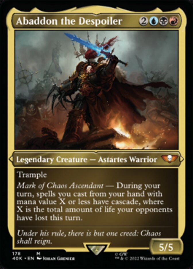 Abaddon the Despoiler (Display Commander) (Surge Foil) [Warhammer 40,000] | Red Riot Games CA