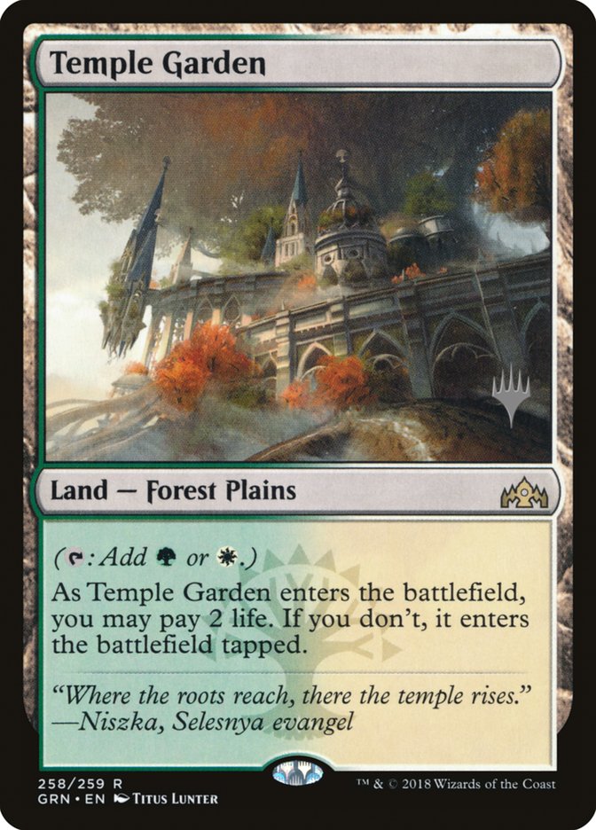 Temple Garden (Promo Pack) [Guilds of Ravnica Promos] | Red Riot Games CA