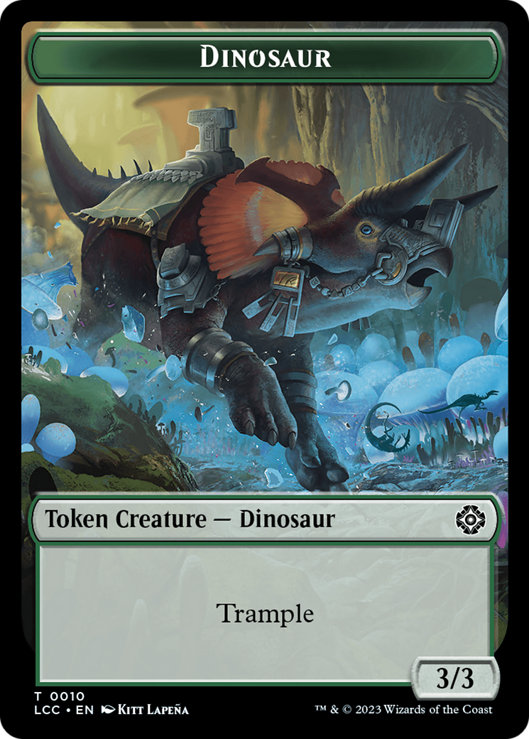 Copy // Dinosaur Double-Sided Token [The Lost Caverns of Ixalan Commander Tokens] | Red Riot Games CA