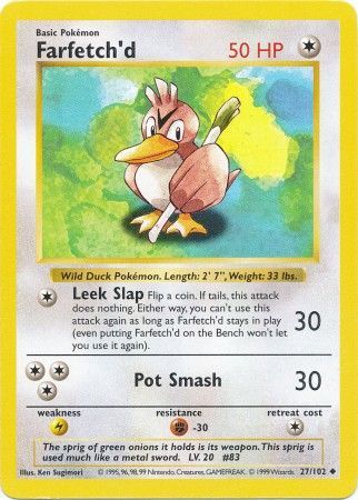 Farfetch'd (27/102) [Base Set Shadowless Unlimited] | Red Riot Games CA