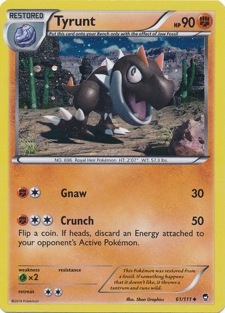 Tyrunt (61/111) (Cosmos Holo) [XY: Furious Fists] | Red Riot Games CA