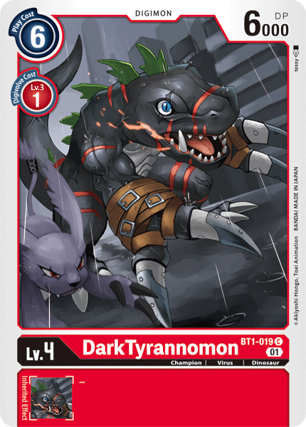 DarkTyrannomon [BT1-019] (Alternative Art) [Starter Deck: Gallantmon] | Red Riot Games CA