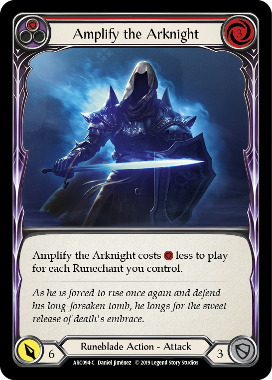 Amplify the Arknight (Red) [ARC094-C] (Arcane Rising)  1st Edition Rainbow Foil | Red Riot Games CA