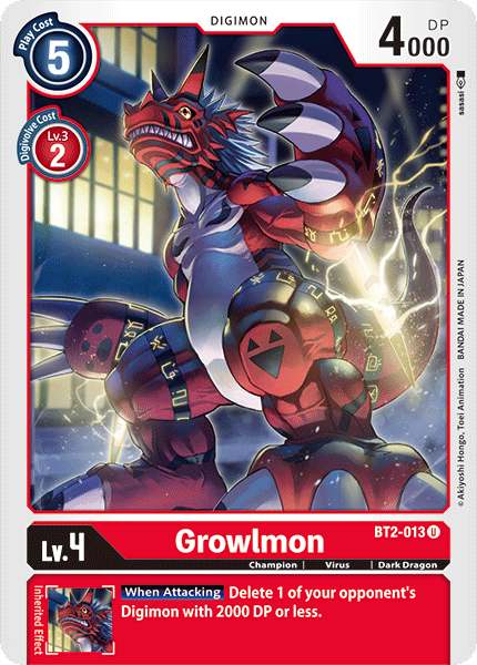 Growlmon [BT2-013] [Release Special Booster Ver.1.0] | Red Riot Games CA