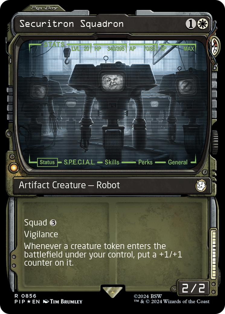 Securitron Squadron (Showcase) (Surge Foil) [Fallout] | Red Riot Games CA