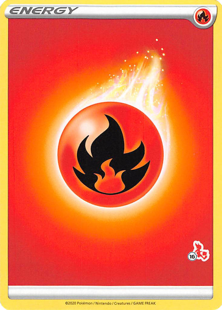 Fire Energy (Cinderace Stamp #16) [Battle Academy 2022] | Red Riot Games CA