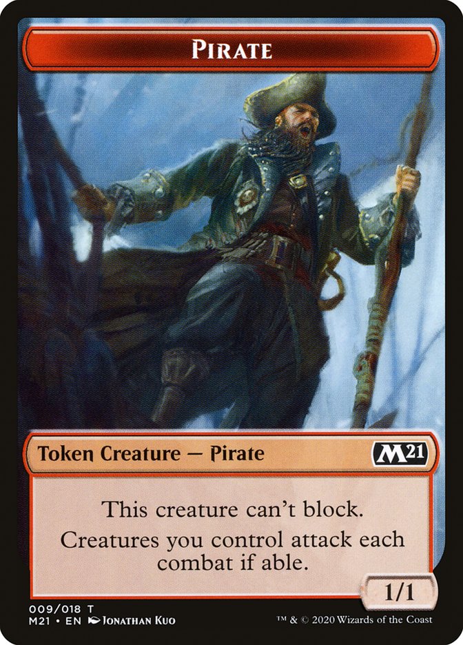 Pirate Token [Core Set 2021 Tokens] | Red Riot Games CA