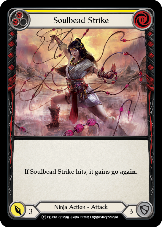 Soulbead Strike (Yellow) [U-CRU067] (Crucible of War Unlimited)  Unlimited Rainbow Foil | Red Riot Games CA