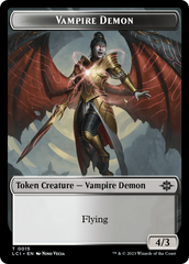 Vampire (0014) // Vampire Demon Double-Sided Token [The Lost Caverns of Ixalan Commander Tokens] | Red Riot Games CA