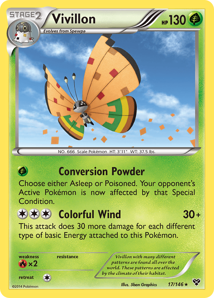 Vivillon (17/146) (High Plains Form/Orange Wings) [XY: Base Set] | Red Riot Games CA