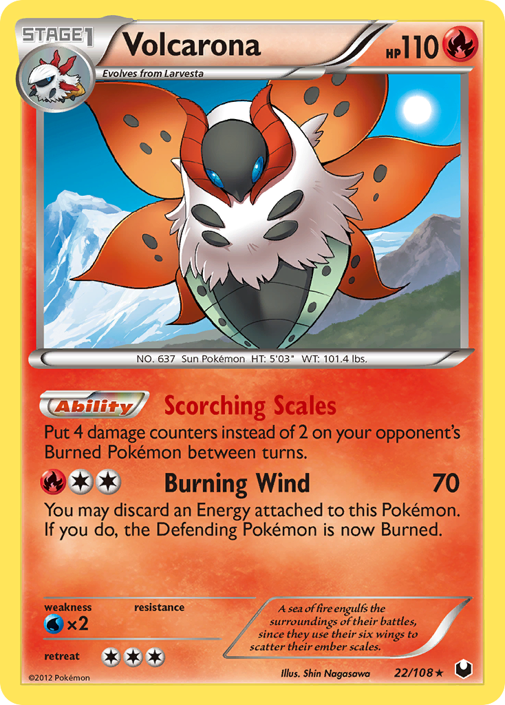 Volcarona (22/108) [Black & White: Dark Explorers] | Red Riot Games CA