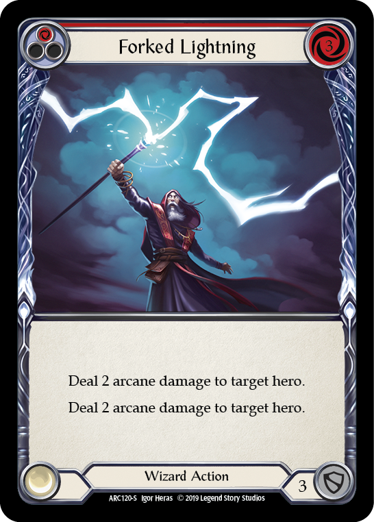 Forked Lightning [ARC120-S] (Arcane Rising)  1st Edition Rainbow Foil | Red Riot Games CA
