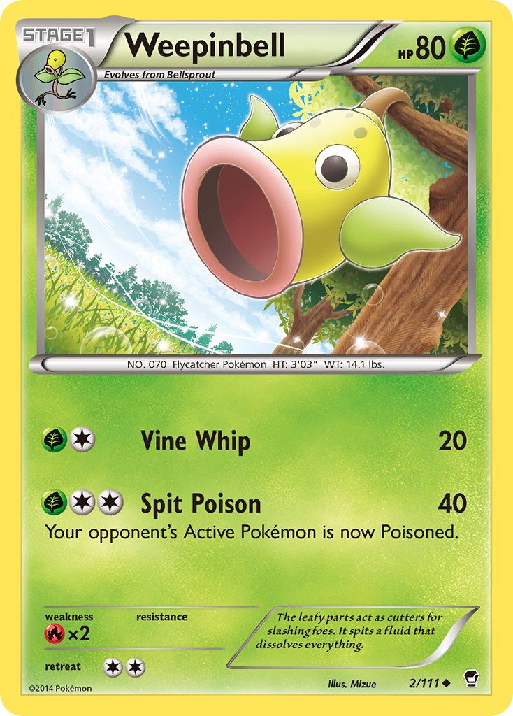 Weepinbell (2/111) [XY: Furious Fists] | Red Riot Games CA