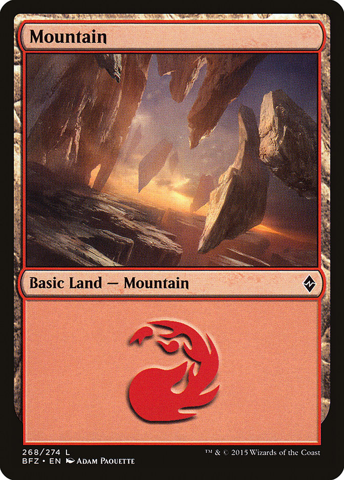 Mountain (268) [Battle for Zendikar] | Red Riot Games CA