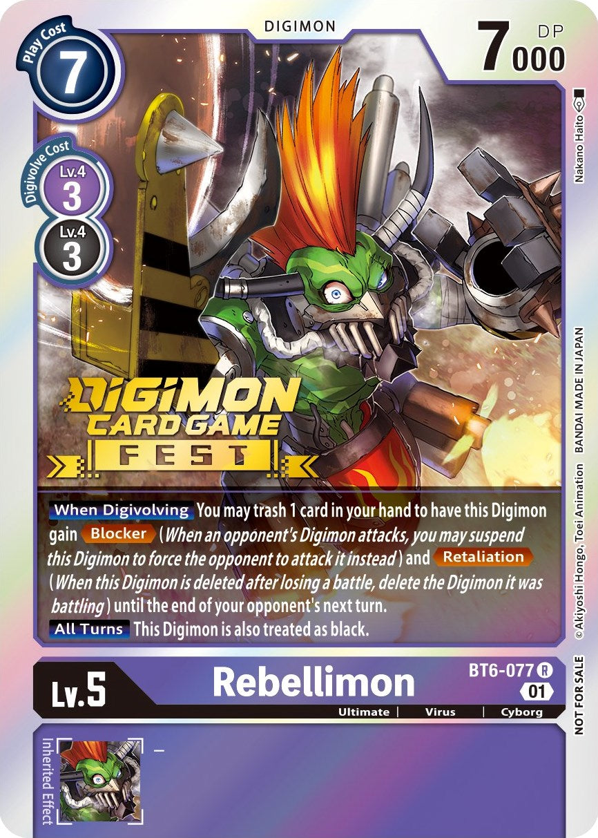 Rebellimon [BT6-077] (Digimon Card Game Fest 2022) [Double Diamond Promos] | Red Riot Games CA