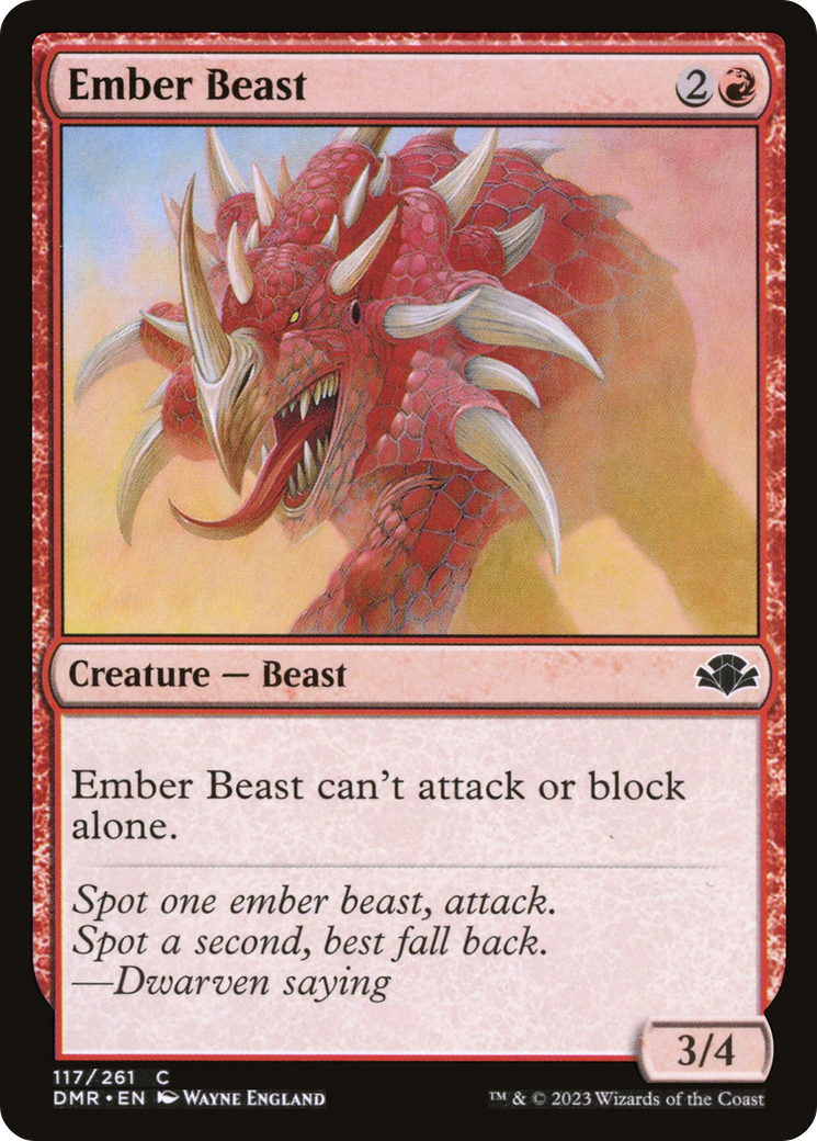 Ember Beast [Dominaria Remastered] | Red Riot Games CA