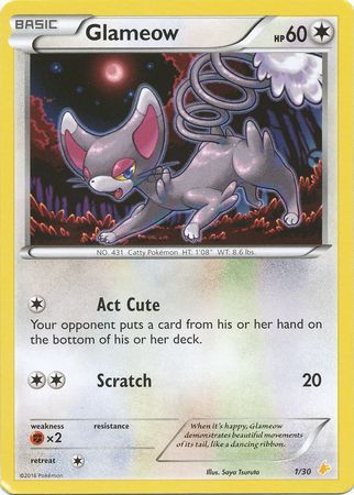 Glameow (1/30) [XY: Trainer Kit 3 - Pikachu Libre] | Red Riot Games CA