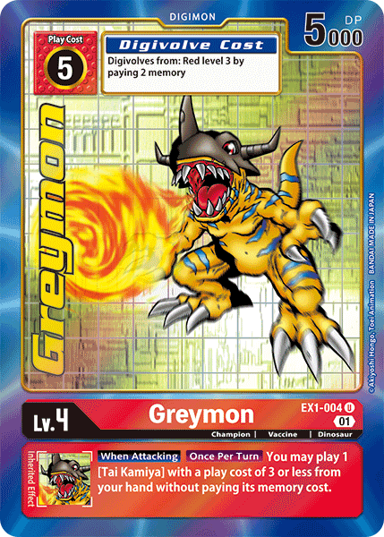 Greymon [EX1-004] (Alternate Art) [Classic Collection] | Red Riot Games CA