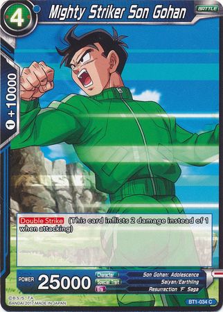 Mighty Striker Son Gohan (BT1-034) [Galactic Battle] | Red Riot Games CA