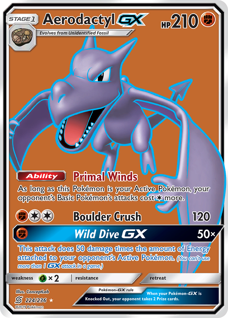 Aerodactyl GX (224/236) [Sun & Moon: Unified Minds] | Red Riot Games CA