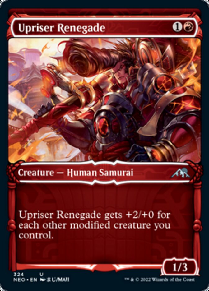 Upriser Renegade (Showcase Samurai) [Kamigawa: Neon Dynasty] | Red Riot Games CA