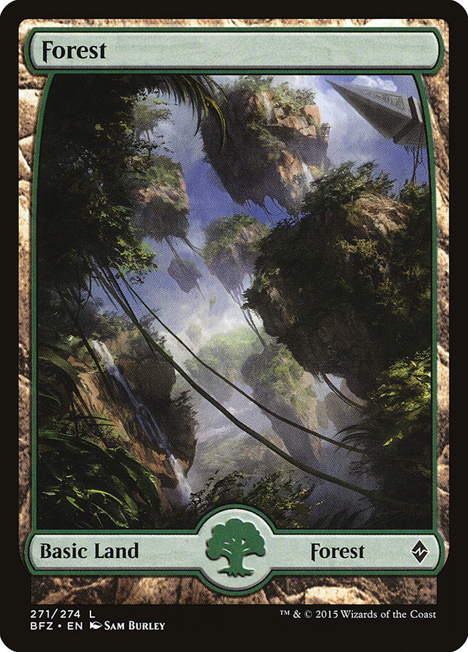 Forest (271) (Full Art) [Battle for Zendikar] | Red Riot Games CA
