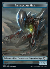 Construct (008) // Phyrexian Myr Double-Sided Token [The Brothers' War Commander Tokens] | Red Riot Games CA