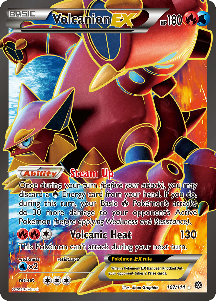 Volcanion EX (107/114) [XY: Steam Siege] | Red Riot Games CA