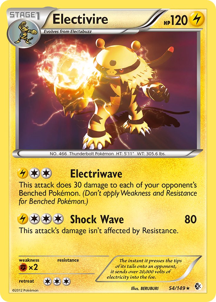 Electivire (54/149) (Theme Deck Exclusive) [Black & White: Boundaries Crossed] | Red Riot Games CA