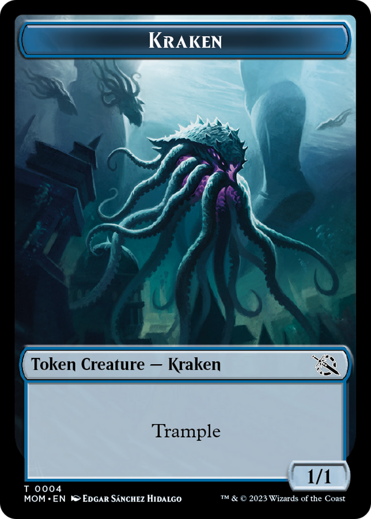 Warrior // Kraken Double-Sided Token [March of the Machine Tokens] | Red Riot Games CA