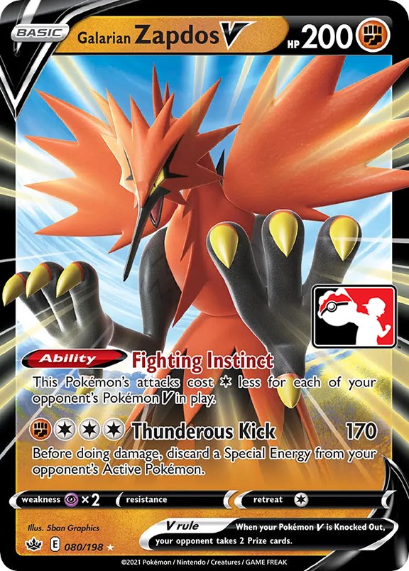 Galarian Zapdos V (080/198) [Prize Pack Series One] | Red Riot Games CA