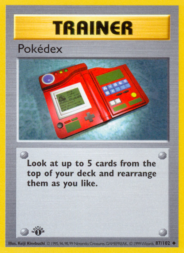 Pokedex (87/102) (Shadowless) [Base Set 1st Edition] | Red Riot Games CA