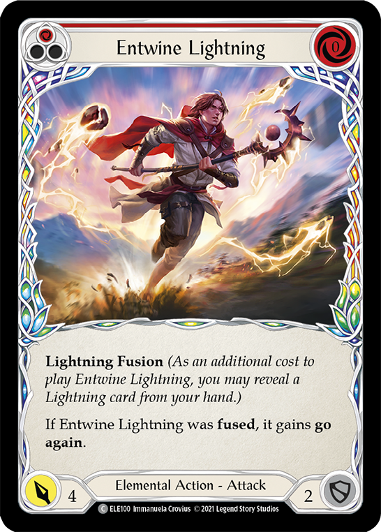 Entwine Lightning (Red) [ELE100] (Tales of Aria)  1st Edition Normal | Red Riot Games CA