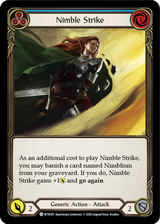 Nimble Strike (Blue) [U-WTR187] (Welcome to Rathe Unlimited)  Unlimited Rainbow Foil | Red Riot Games CA